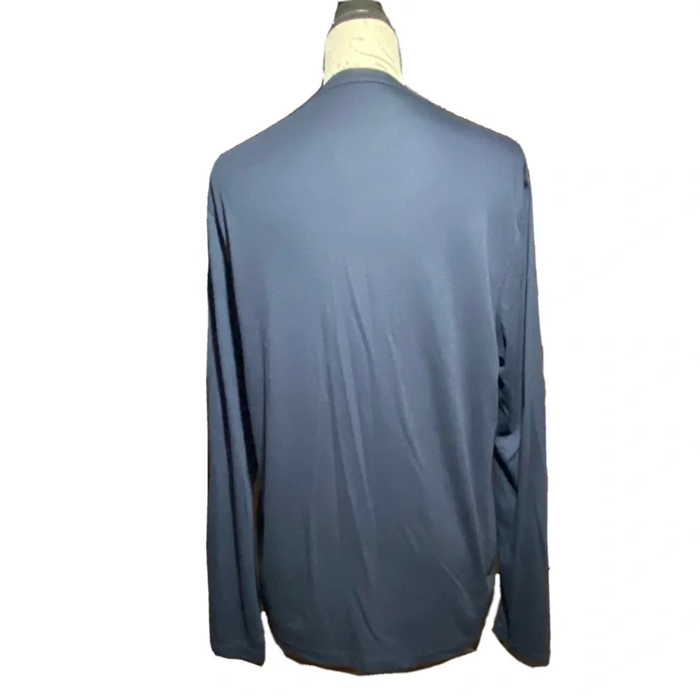 Women’s Alfani Stretch Long-sleeve Blue Shirt Size Medium - Picture 2 of 6